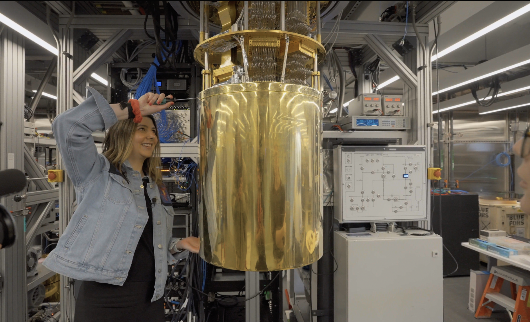 Jacklyn opening up a quantum computer